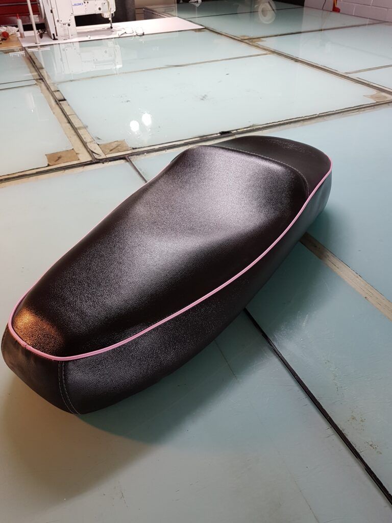 Custom motorcycle seat reshaping