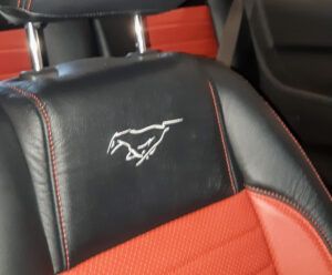 Custom leather seat upholstery