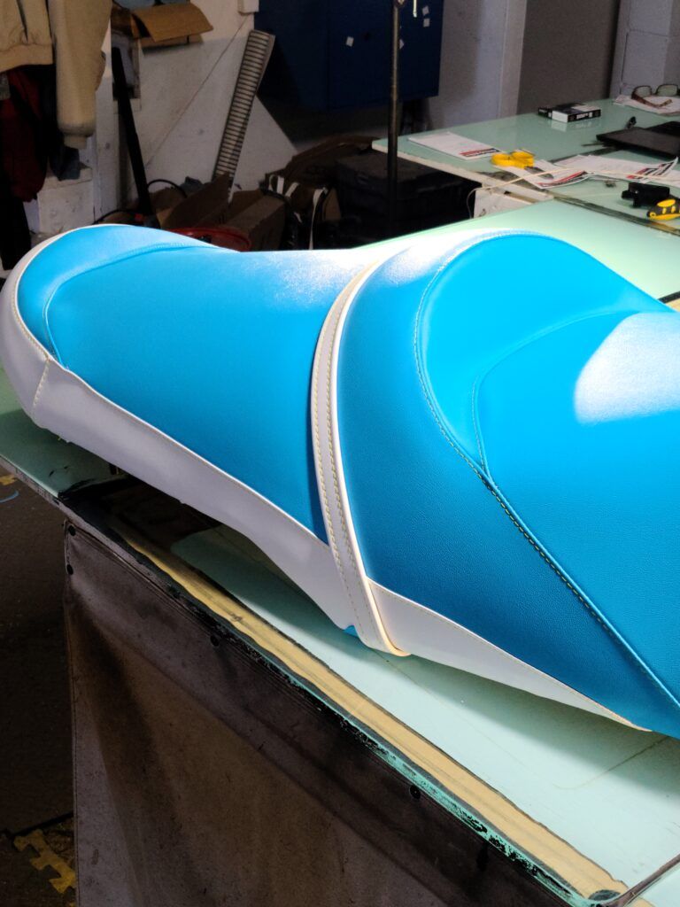 Jet ski seat upholstery