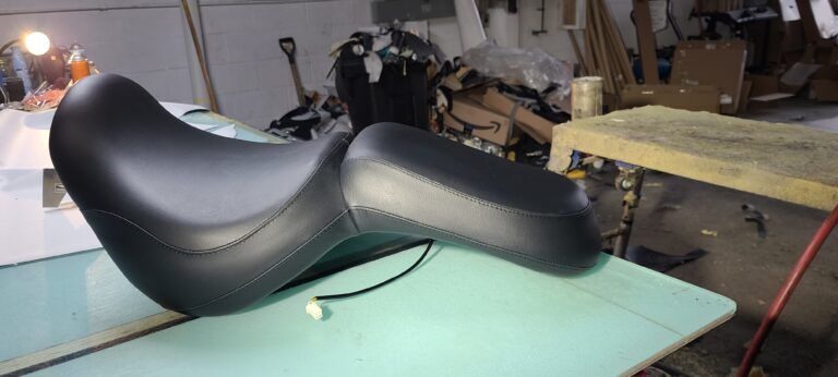 Motorcycle seat heater installation