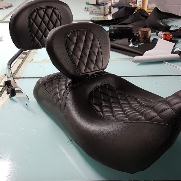 custom Motorcycle seat uphostery