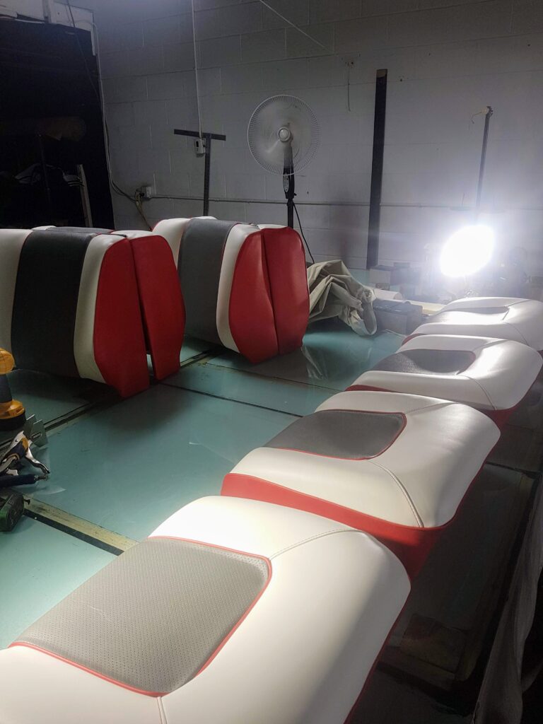 Boat seat upholstery