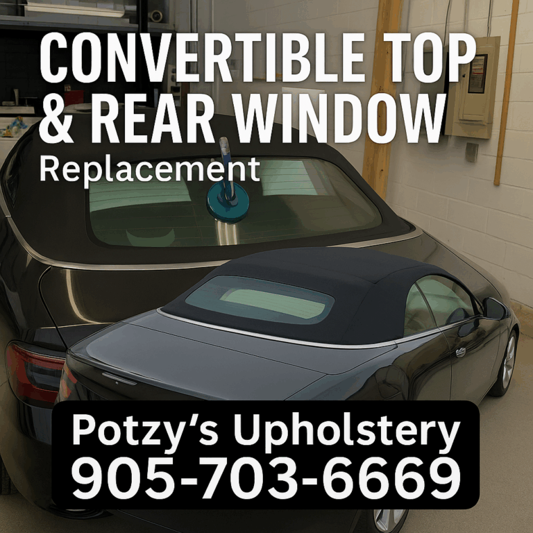 Convertible top rear window repair