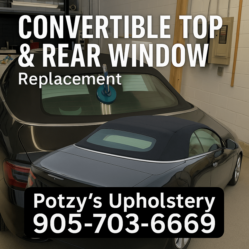 Convertible top rear window repair