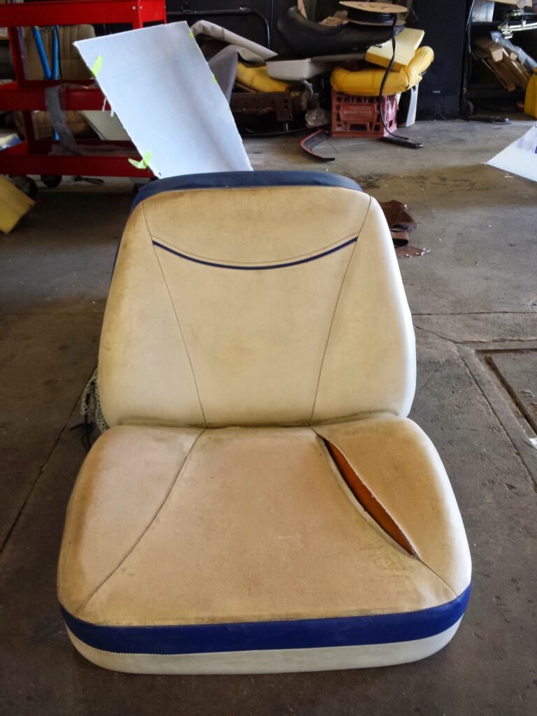 Boat seat upholstery