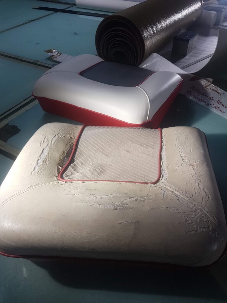 Boat seat upholstery