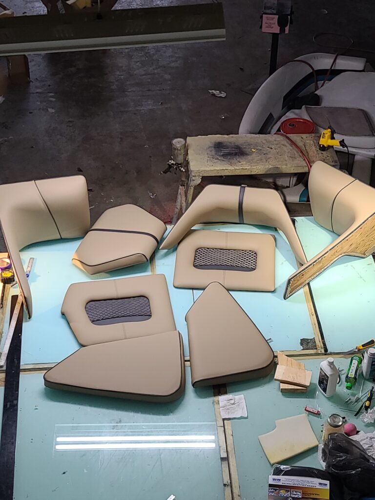 Boat seat upholstery