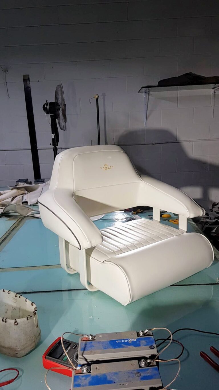 Boat seat upholstery